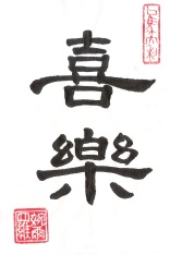 Joy in Chinese Calligraphy Characters