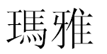 English Name Maya Translated into Chinese Symbols