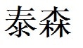 Tyson English Name in Chinese Characters